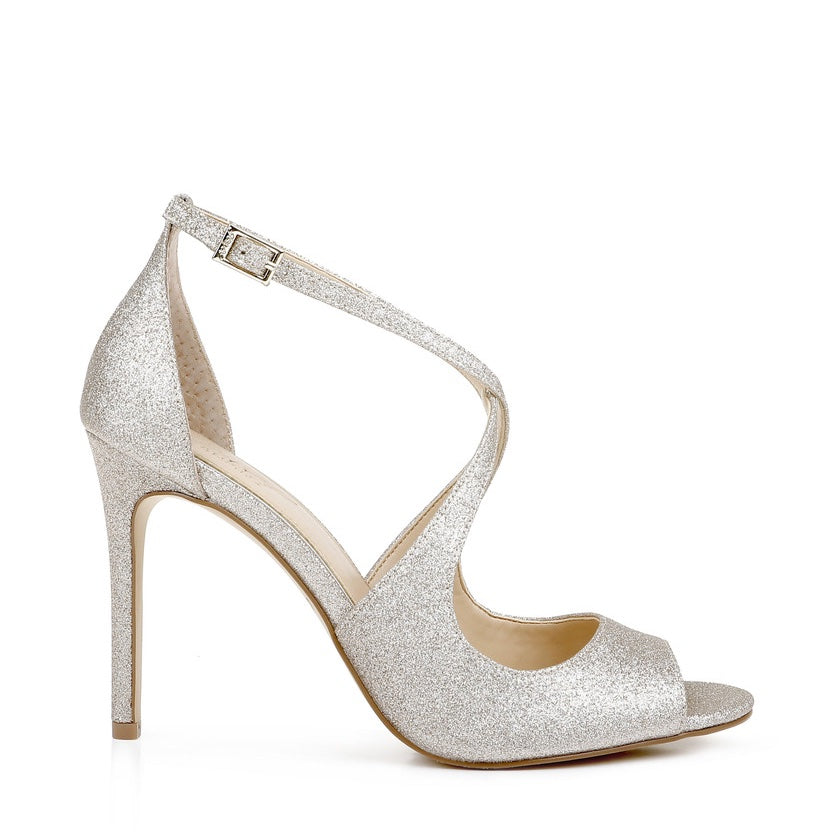 Jonna Glitter Peep Toe Pumps