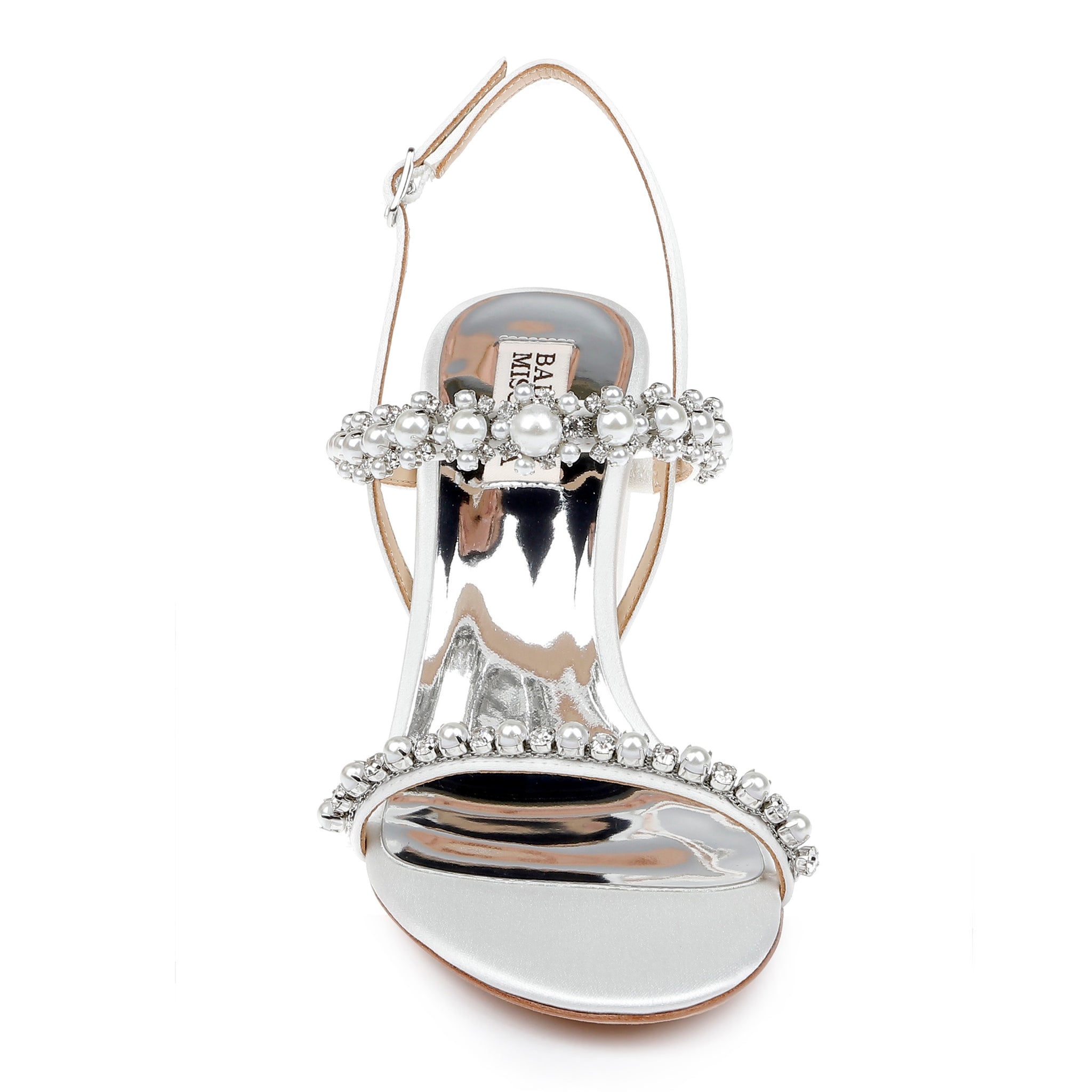 Natasha Pearl and Crystal Block Heel