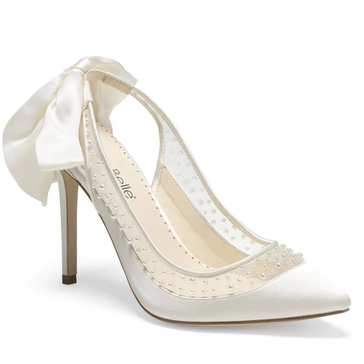 Bella Belle Gabrielle Slingback Wedding Shoes With Pearls & Bows
