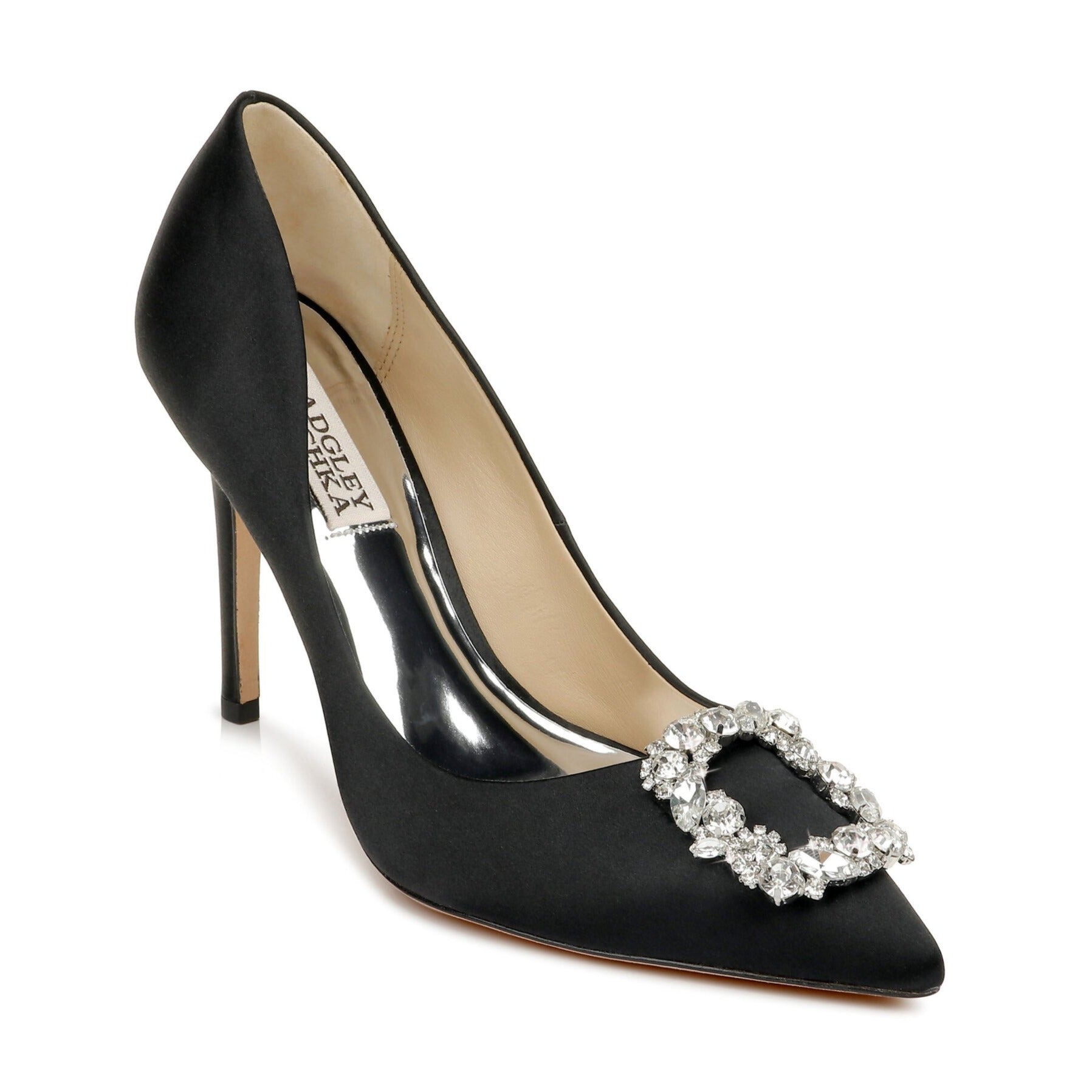Badgley Mischka Cher Buckle Pointed Wedding Shoes - Black