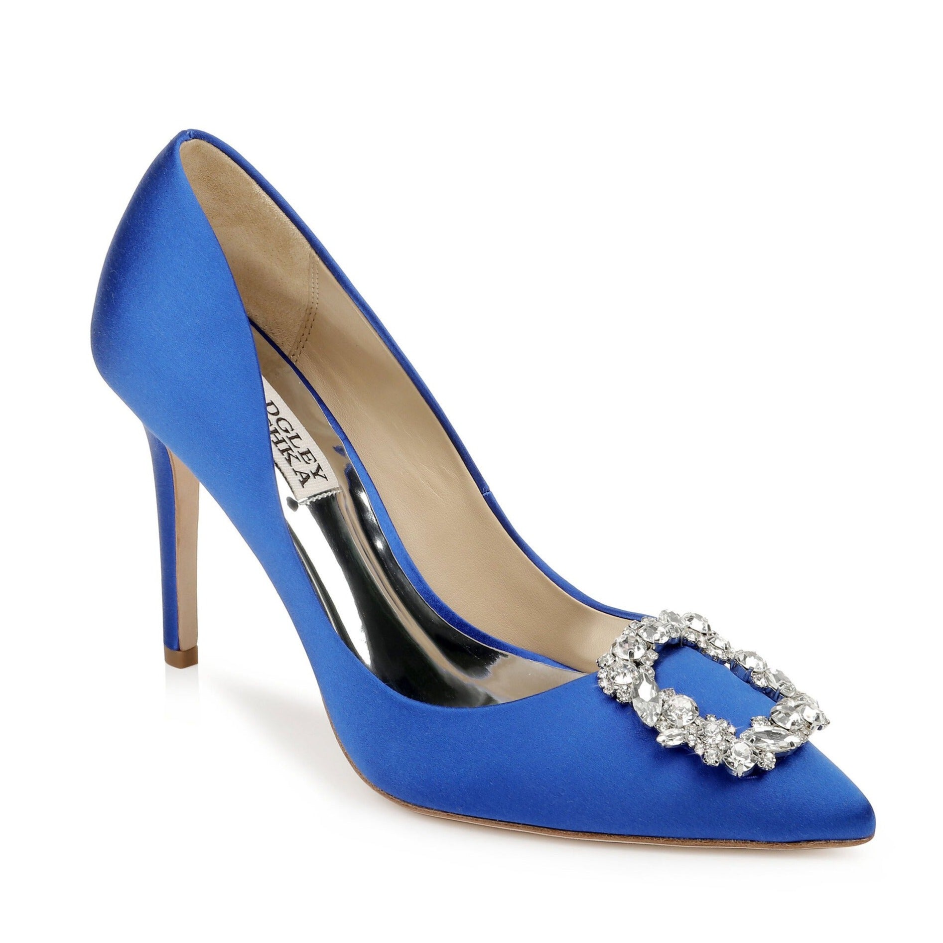 Badgley Mischka Cher Buckle Pointed Wedding Shoes - Blue
