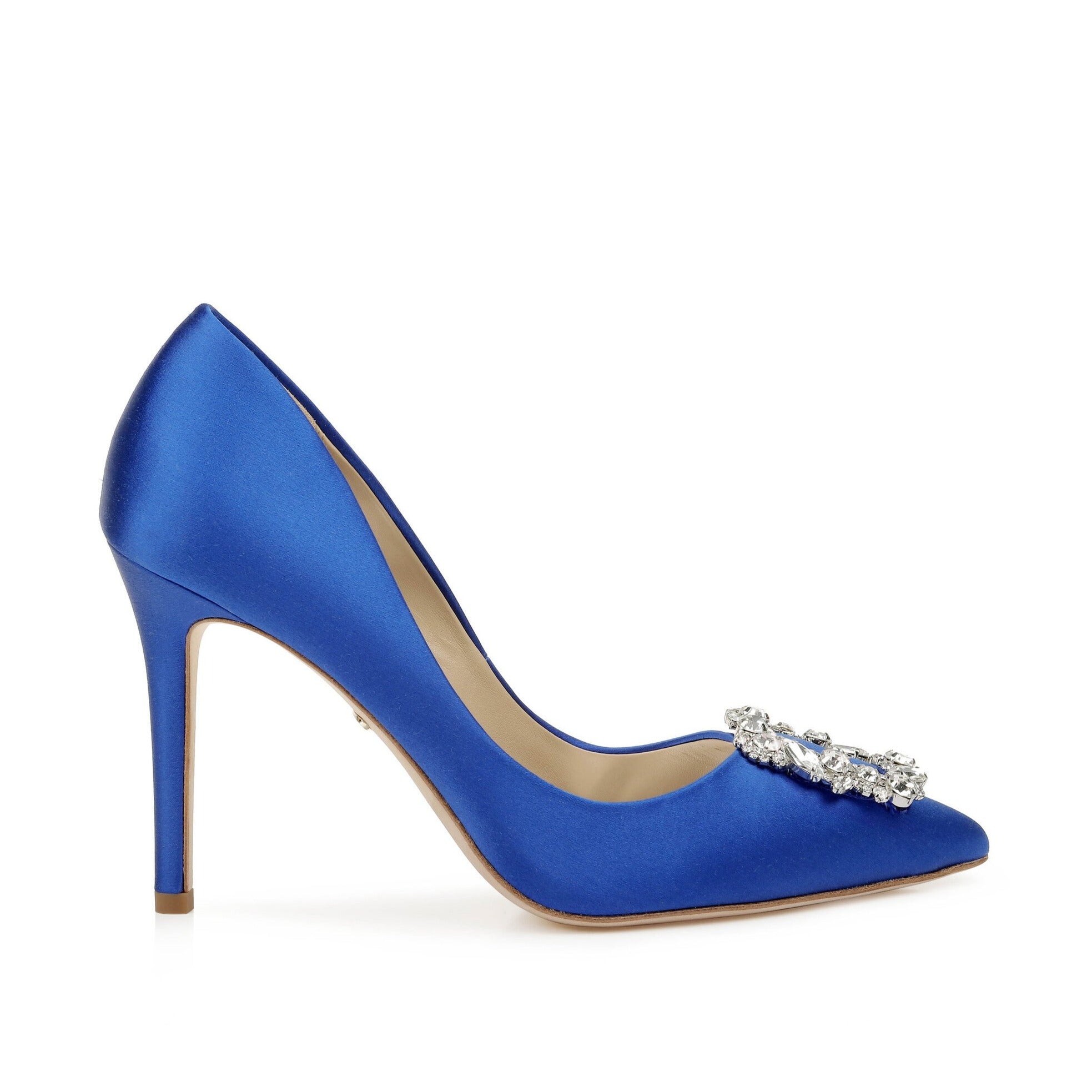 Badgley Mischka Cher Buckle Pointed Wedding Shoes - Blue