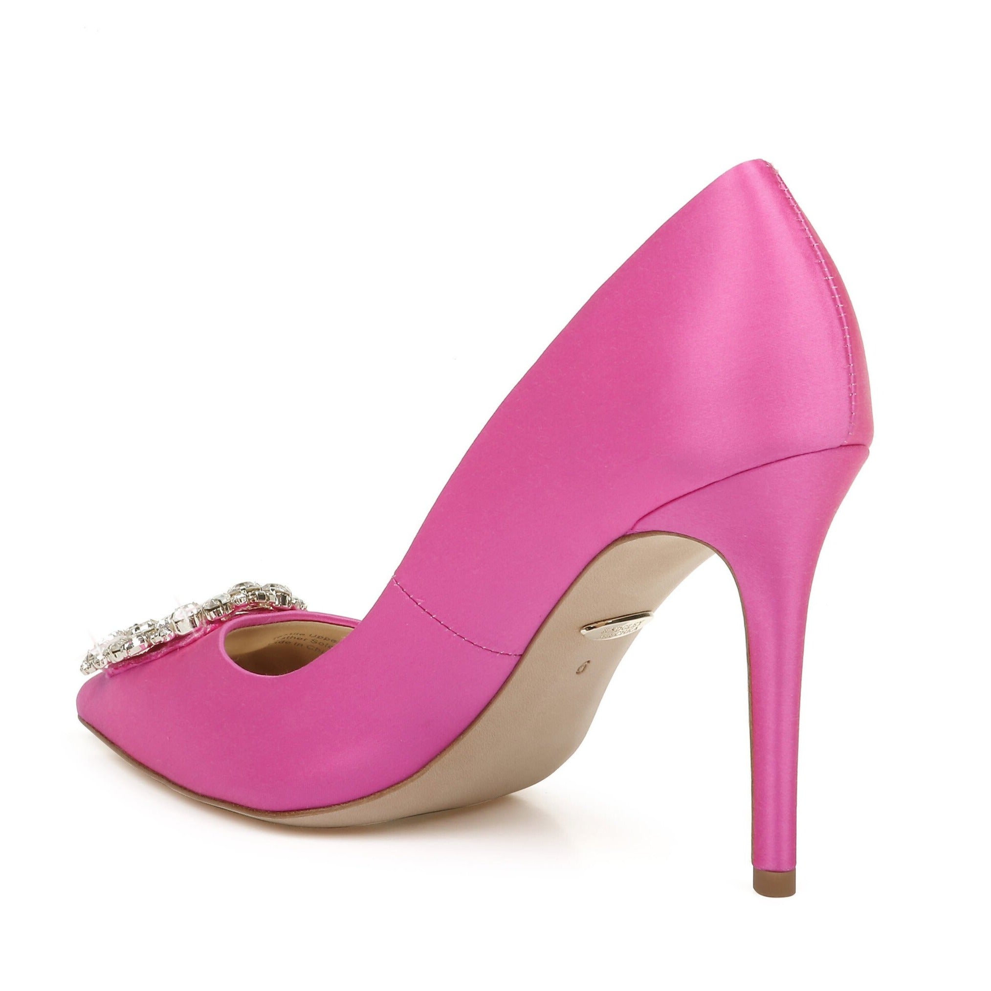 Badgley Mischka Cher Buckle Pointed Wedding Shoes - Pink