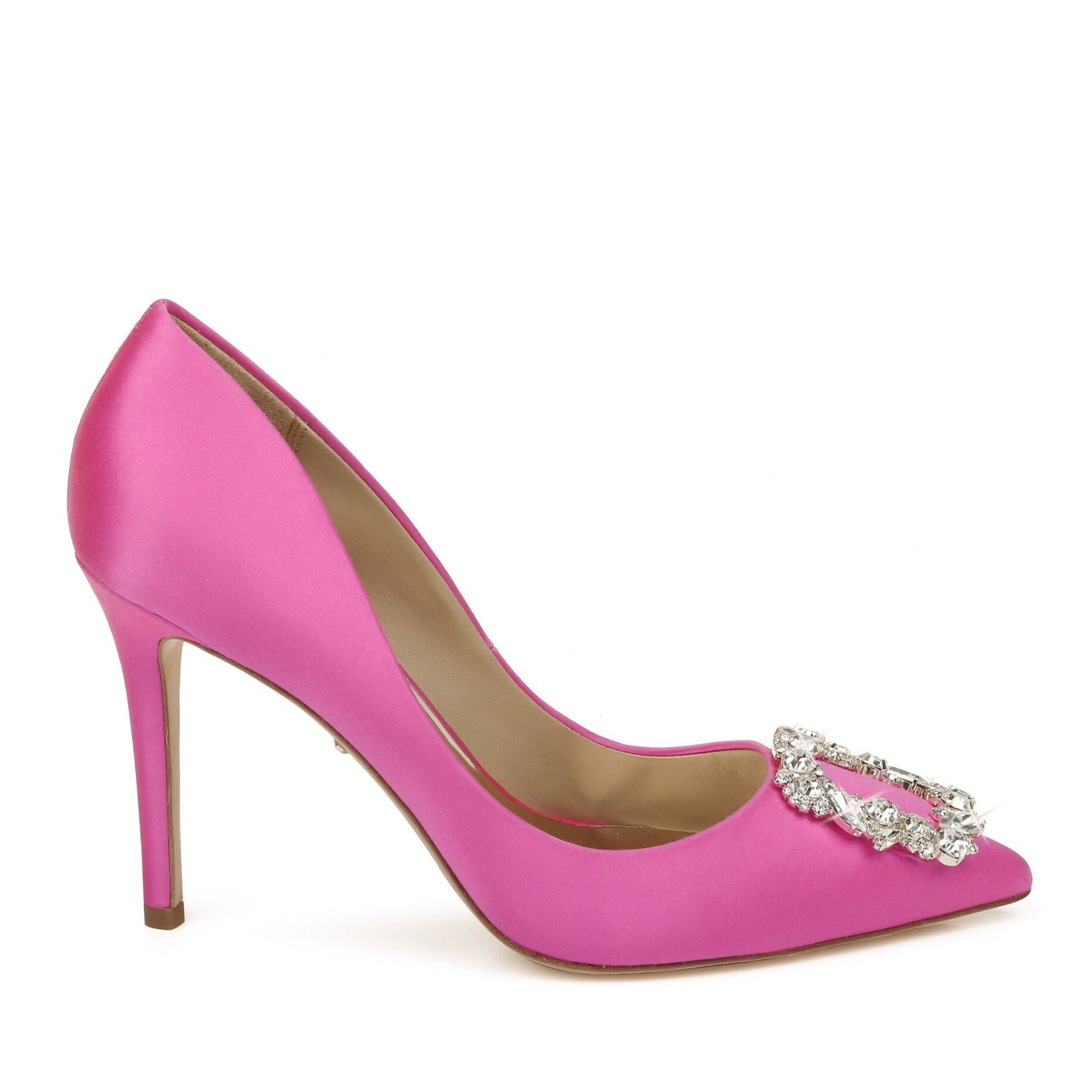 Badgley Mischka Cher Buckle Pointed Wedding Shoes - Pink