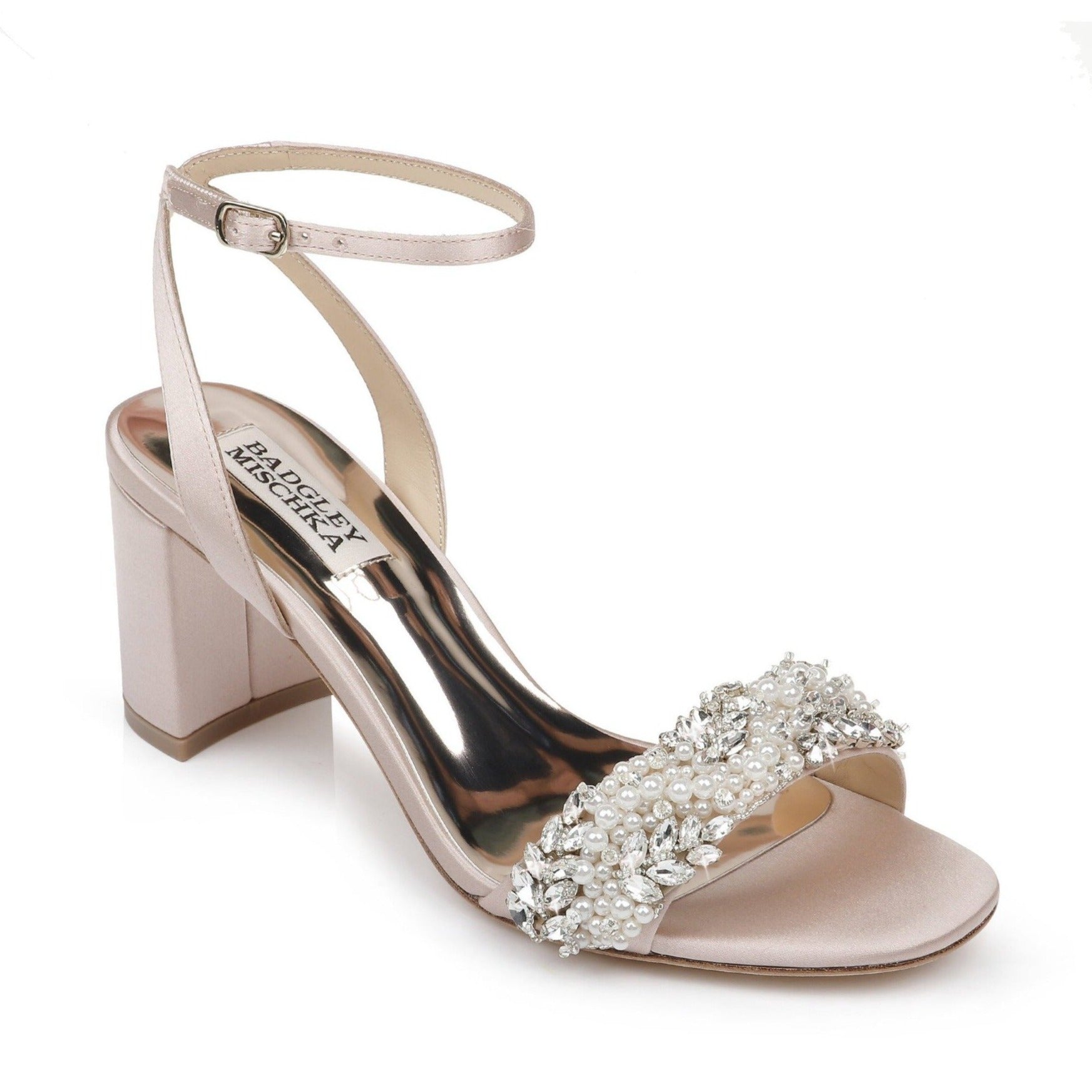 Badgley Mischka Clara Block Heel Wedding Shoes