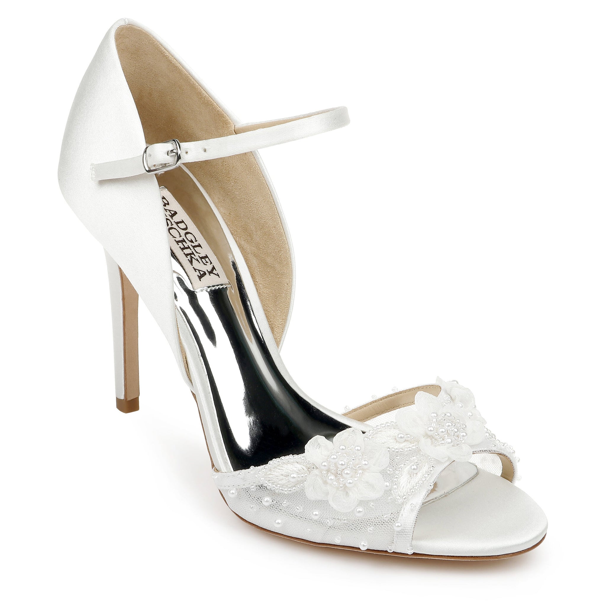 Badgley Mischka Carter Peep-Toe Wedding Shoes 