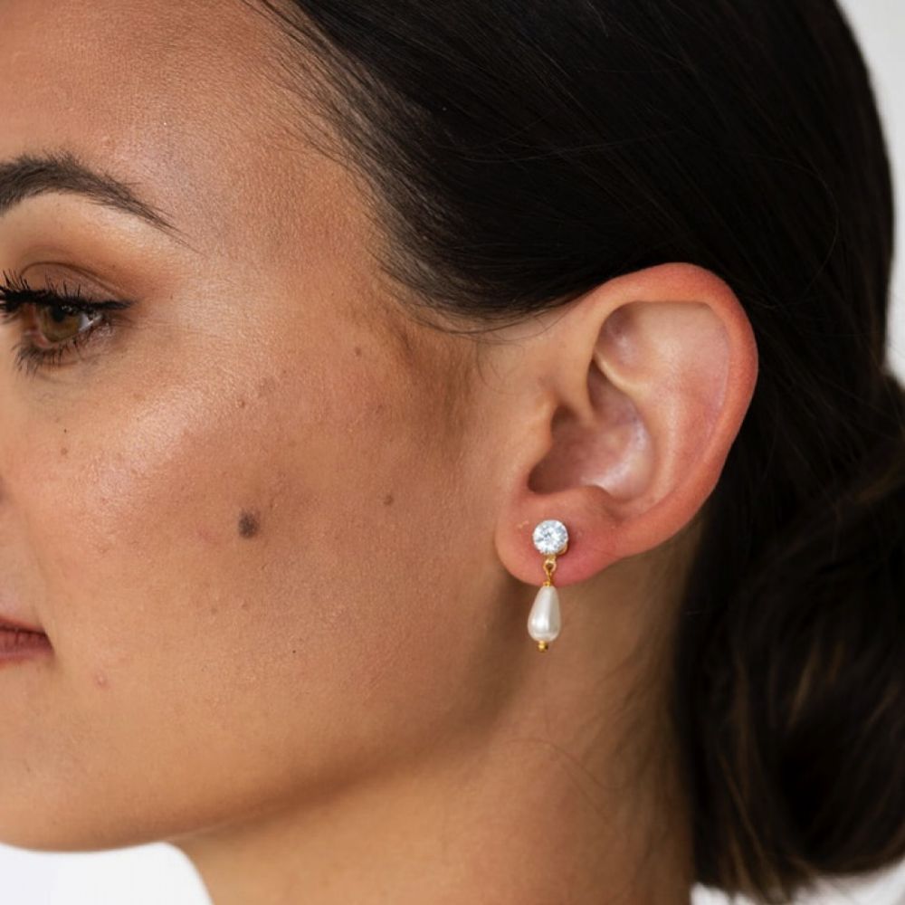 Pearl Tear Drop Earrings