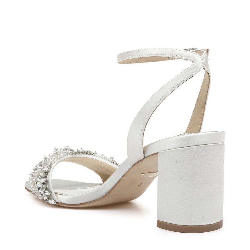 Badgley Mischka Clara Block Heel Wedding Shoes