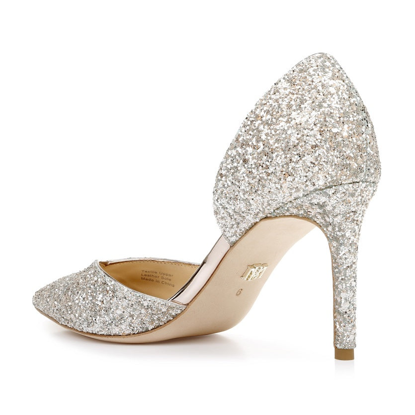 Badgley Mischka Daisy Glitter Wedding Shoes