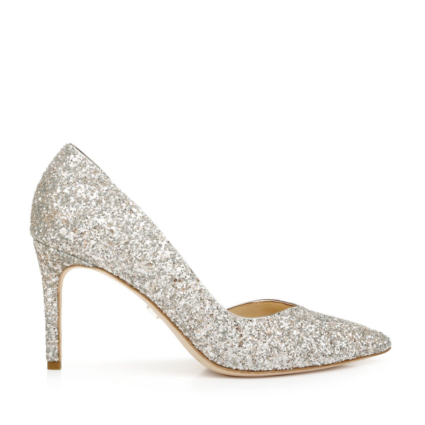 Badgley Mischka Daisy Glitter Wedding Shoes
